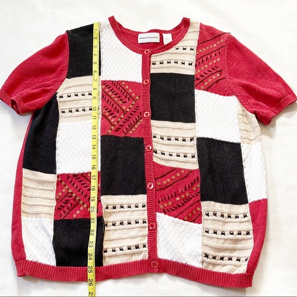 Alfred Dunner, Short Sleeve Cardigan Sweater, Size XL - Picture 4 of 7